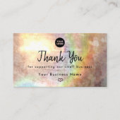 Carte De Visite Professionnel Grunge Pastel Beige Heart Merci (Devant)