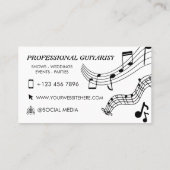 Carte de visite professionnel guitariste (Dos)