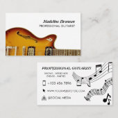 Carte de visite professionnel guitariste (Devant / Derrière)