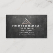 Carte De Visite Professionnel Handyman Logo Contracteur Argent (Dos)
