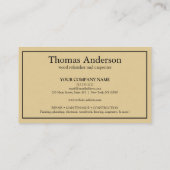 Carte De Visite Professionnel Handyman Réparation à domicile Busin (Dos)