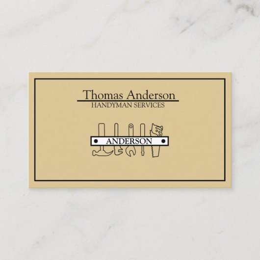 Carte De Visite Professionnel Handyman Réparation à domicile Busin (Devant)