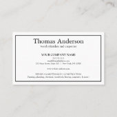 Carte De Visite Professionnel Handyman Réparation à domicile Busin (Dos)