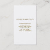 CARTE DE VISITE PROFESSIONNEL HOLOGRAMME IRIDESCENT ÉLÉGANT BLANC (Dos)