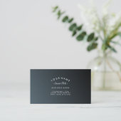 Carte De Visite Professionnel incurvé de noir de cadet des textes (Debout devant)