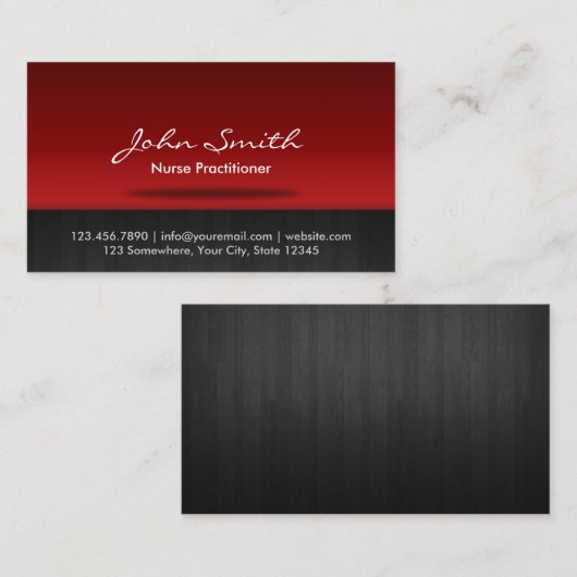 Carte De Visite Professionnel infirmière (Devant / Derrière)