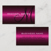 Carte De Visite Professionnel inoxydable en métal de roses indien (Devant / Derrière)