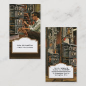 Carte de visite professionnel IT vintage (Devant / Derrière)