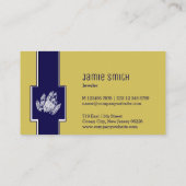Carte de visite professionnel Jaune & Joyer Bleu (Dos)