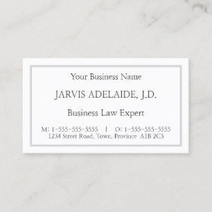 Carte de visite professionnel juridique classique,