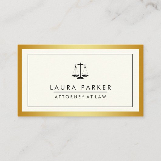 Carte De Visite Professionnel juridique d'échelle de noir d'avocat (Devant)