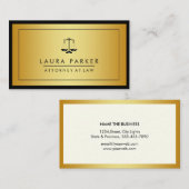 Carte De Visite Professionnel juridique d'échelle de noir d'avocat (Devant / Derrière)