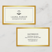 Carte De Visite Professionnel juridique d'échelle de noir d'avocat (Devant / Derrière)