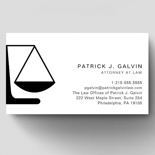 Carte De Visite Professionnel juridique du procureur minimal