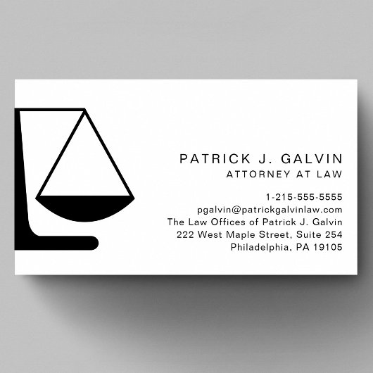 Carte De Visite Professionnel juridique du procureur minimal