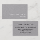 Carte de visite professionnel juridique minimal (Devant / Derrière)