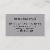 Carte de visite professionnel juridique minimal (Dos)