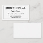 Carte de visite professionnel juridique minimal (Devant / Derrière)