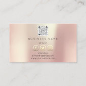 Carte De Visite Professionnel Lashes Bros Maquillage Logo Rose Soc (Dos)