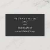 Carte De Visite Professionnel léger rustique d'ardoise (Dos)