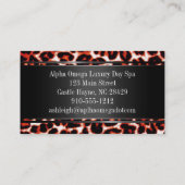 Carte de visite professionnel Leopard vintage (Dos)
