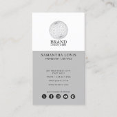 Carte De Visite Professionnel Logo d'entreprise Médias sociaux Cod (Devant)