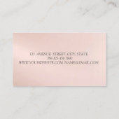 Carte de visite professionnel Lotus Silver Bokeh (Dos)