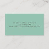 Carte De Visite Professionnel Lotus Stripes Mint Green (Dos)
