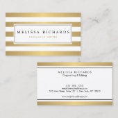 Carte de visite professionnel Luxe Faux Gold (Devant / Derrière)