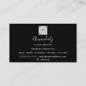 Carte De Visite Professionnel Luxe Gold Royal Marble Black Drift (Dos)