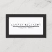 Carte de visite professionnel Luxe noir et blanc (Devant)