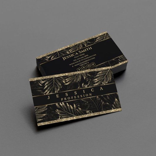 Carte de visite professionnel Luxury Gold Parties 