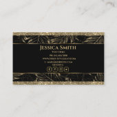 Carte de visite professionnel Luxury Gold Parties  (Dos)