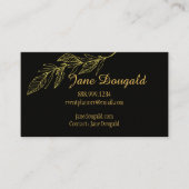 Carte De Visite Professionnel mais élégant classique Black Gold Na (Devant)