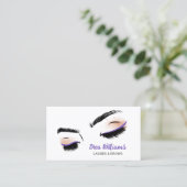 Carte de visite professionnel maquillage Eyelash (Debout devant)