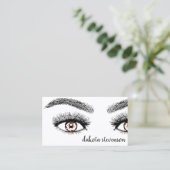 Carte De Visite Professionnel maquillage | Yeux Brown en ambre noi (Debout devant)
