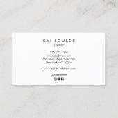 Carte de visite professionnel Marbre blanc (Dos)