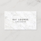 Carte de visite professionnel Marbre blanc (Devant)