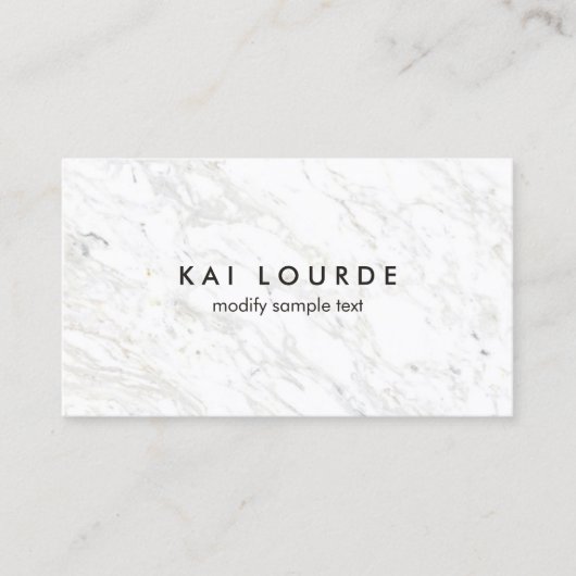 Carte de visite professionnel Marbre blanc (Devant)