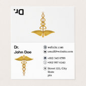 Carte de visite professionnel Médicale (Extérieur déplié)