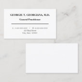 Carte de visite professionnel Médicale (Devant / Derrière)