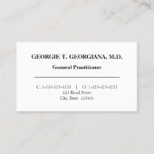 Carte de visite professionnel Médicale (Devant)