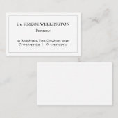 Carte de visite professionnel Médicale (Devant / Derrière)