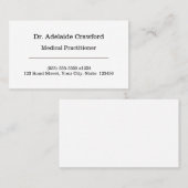 Carte de visite professionnel Médicale de style cl (Devant / Derrière)
