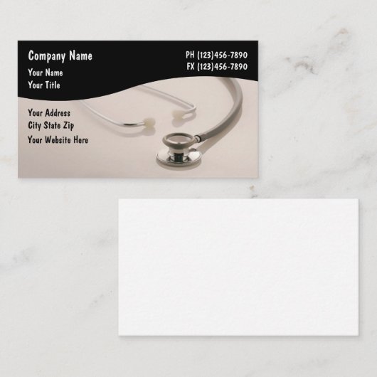 Carte De Visite Professionnel Médicale de thème (Devant / Derrière)