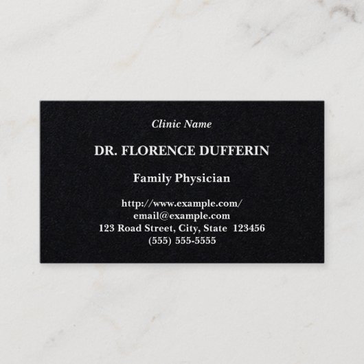 Carte de visite professionnel Médicale simple (Devant)