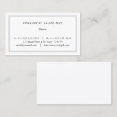 Carte de visite professionnel Médicale vintage (Devant / Derrière)