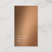 Carte De Visite Professionnel Métallisé Bronze (Dos)