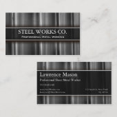 Carte de visite professionnel métallurgique (Devant / Derrière)