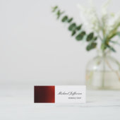 Carte de visite professionnel mince en rouge blanc (Debout devant)